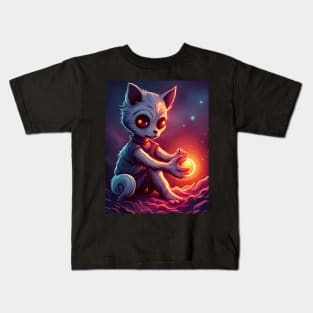 Gloriana the Cutest Cat in the World Manifests a Light Orb Kids T-Shirt